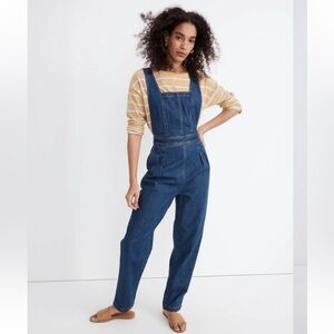 Madewell Tapered Denim Overalls in‎ Dunson Wash